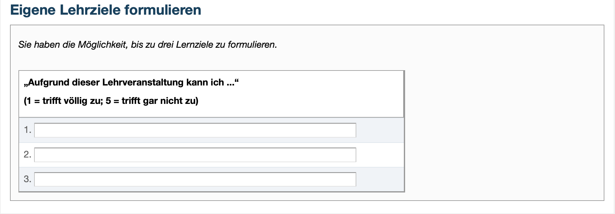 Lehrziele formulieren